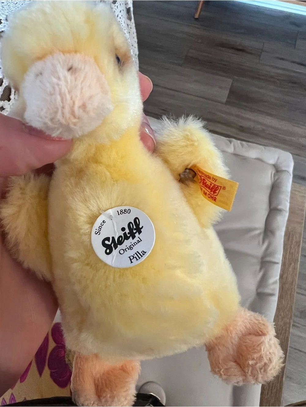 STEIFF Handmade Pilla Duckling Plush Toy
